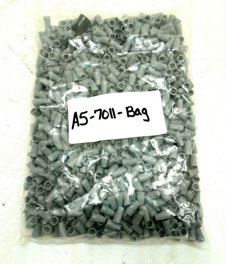 CONTRACTORS CHOICE 67011 STANDARD GRAY WIRE CONNECTORS 1000 COUNT BAG