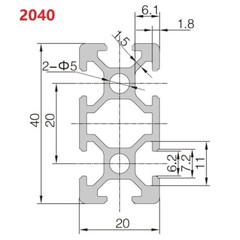2/4/6/8PCS 2020 3030 4040 2040 Extrusion Anodized T Slot Linear Rail 300-1000mm
