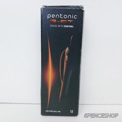 Pentonic 12ct 0.7 mm Fine Retractable Point Pen Ink Color-Blue