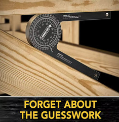 Aluminum Miter Saw Protractor | 7-Inch Rust Proof Angle Finder Featuring