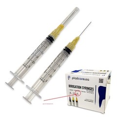 Dental Irrigation Syringes & Tips, 3 cc 25 Gauge – Orange (2 Boxes of 100)
