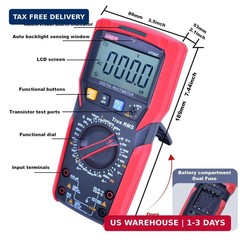 UNI-T UT89X Digital Multimeter Tester, TRMS 6000 Counts AC DC 1000V Multimetro V