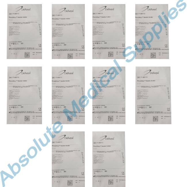 *10-Pack* DeRoyal SharpStop 10 Count Needle Holder Sterile 77-400113