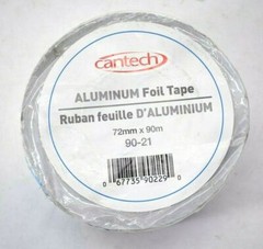 Cantech 90-21 Aluminum Silver Foil Tape Roll 2.83″ x 295′ 72mm x 90m