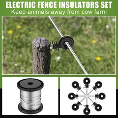 2-Mile 5000V 0.1Joule Electric Fence for Preventing Animals Intruding, 50 Bla…