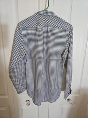 Chef Works Urban Collection Shirt Blue/White/Gray Checkered Cook Server Size S
