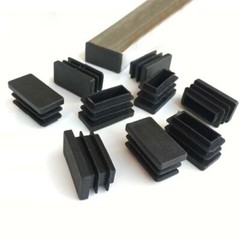 Square & Rectangle Plastic End Caps Blanking Plugs Tube Lnserts Various Sizes