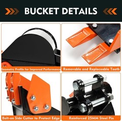 Mini Excavator Bucket, 11.4”/290MM Backhoe and Digging Bucket for Excavator