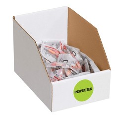 Tape Logic 2′ Circle Label, ‘Inspected’, Fluorescent Green, Roll of 500 Stick…