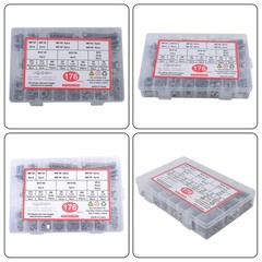 176 Pieces M6 M8 M10 Bolts and Nuts Flat Washers Combination Kit Stainless Steel