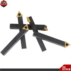 5 PCS 1/4” Carbide Indexable Turning Tool Set in Fitted Box For Lathes US