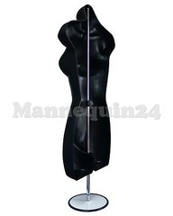 2 MANNEQUINS: FLESH & BLACK FORMS + 1 STAND + 2 HANGERS FEMALE DRESS CLOTHING