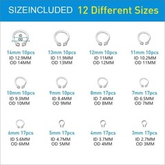 327Pcs Stainless Steel E-Clip C-Clips Circlip Kit Retaining Ring Assortment Set