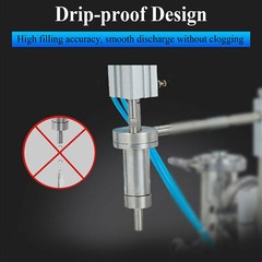 600ml Liquid Paste Filling Machine Pneumatic Bottle Pack Piston Filler + Hopper.