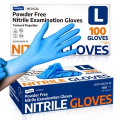 Supmedic Medical Nitrile Exam Gloves Latex-Free Powder-Free Food Safe Cooking