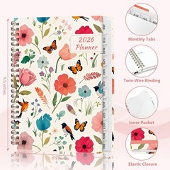 2026 Planner, Weekly and Monthly Calendar Planner Agenda, Jan 2026 – Dec 2026,