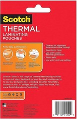 Scotch Thermal Laminating Pouches 5×7-inch, 5 Mil., Clear 100/PK