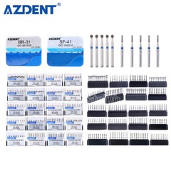 100Pcs AZDENT Dental Diamond Burs Polishing FG Burs for High Speed Handpiece