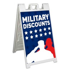 MILITARY DISCOUNTS Signicade 24×36 Aframe Sidewalk Sign Banner Decal REDUCTION