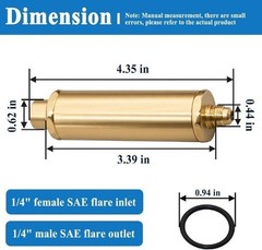 Vapor Charging Low Side Charger for R-410A Gauge, 1/4” Male/Female Fitting, Liq