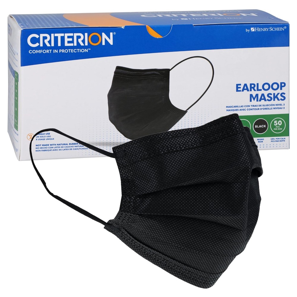 Criterion ASTM Level 3 Disposable – Black, 3-Ply, Fluid Resistant, Latex-, Fl…