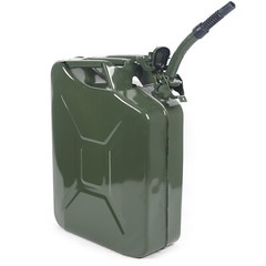 5 Gallon 20L Gasoline Army Green Jerry Can Military Metal Steel Tank Backup USA