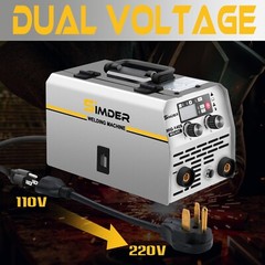 SIMDER MIG Welder 140A Flux Core Welder MIG/Stick 2 in 1 Welding Machine Gasl…