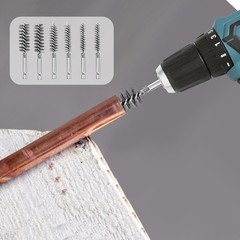 1/2″ 3/4″ 1″Copper Pipe Cleaning Kit w/ Wire Brush for Drill Plumbing Welding