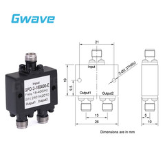 2-Way 2.92mm Power Divider (8 GHz to 40 GHz @ 20 Watts)
