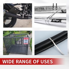 Metal Zip Ties 11.8 inch 100pcs 11.8x 0.18 x 0.01 inches (L*W*T), Silver