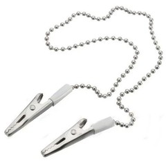 Dental Premium Metal Chain Bib Napkin Holder Clip Flexible Crocodile Clip 40cm