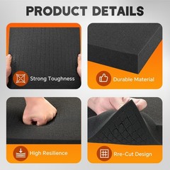 weyleity 4 Pack Pick and Pluck Foam 16 x 12 x 2 Inch | Pre-Cut Polyethylene P…