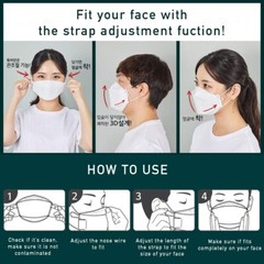 LG Airwasher KF94 Disposable Face Mask Black Breathable Reusable 4-Ply 10 Pack