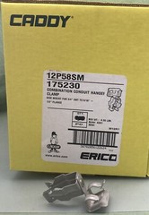 QTY 5 ERICO CADDY 12P58SM 3/4″ EMT, 5/16 to 1/2″ Flange Conduit to Flange Clip