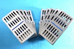 GERMAN 10 DENTAL AUTOCLAVE STERILIZATION CASSETTE RACK BOX TRAY FOR 7 INSTRUMENT