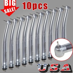 10pcs NSK PANA MAX Style Dental High Speed Handpiece Turbine Push Button 4 Hole