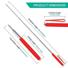 Alcoon 3 Pack Telescopic Teachers Pointer Retractable Black, Red, Blue