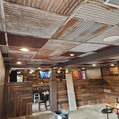 Salvaged Reclaim Corrugated Metal Sheet 2 x 2 Drop Ceiling Tile Barn Tin Rustic