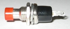 Momentary Red Pushbutton Switch – Panel Mount – SPST N.O. – 1/4″ Mounting Hole