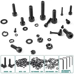 2024 Pcs Metric Screw Assortment, Bolts and Nuts Assortment Metric Machine Sc…