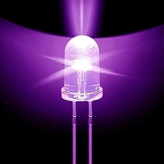 100PCS Super Bright 5Mm round Uv/Purple Led Emitting Diode F5 LED Light for DIY