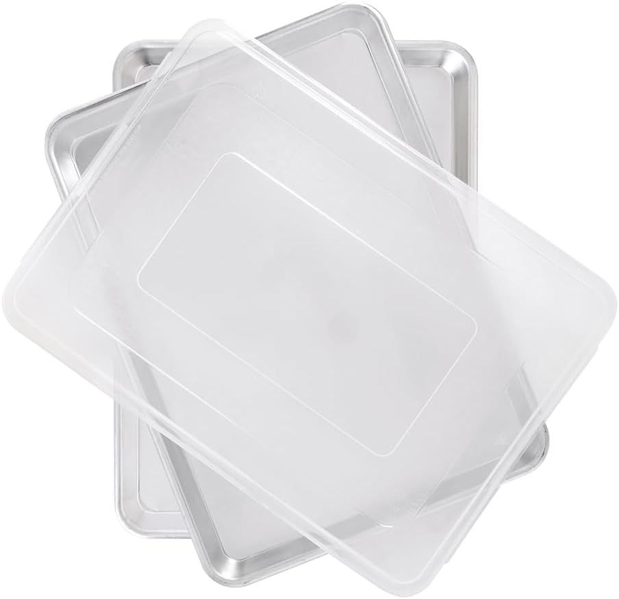 2-Pack Half Sheet Pans with Lids | USA-Made Aluminum Bakeware