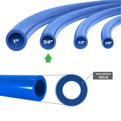 3/4″ x 100ft Blue Expansion PEX A Tubing Non-Barrier for Potable Water Free Ship