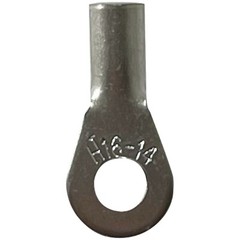 (100) Non-Insulated 16-14 Gauge #6 Ring Terminal Uninsulated Wire Connector USA