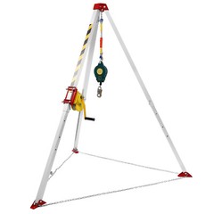 Confined Space Tripod Kit w/ 1200lb Winch 5-6.5ft Adjustable Legs Rescue Tripod