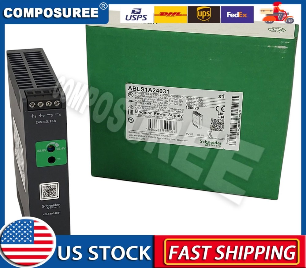Schneider ABLS1A24031 Regulated Power Supply 100-240V AC, 24V 3.1 A Single Phase