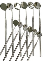 12 Pcs Dental Mouth Mirror #5 w/Handle Dental Instruments Stainless German Grade