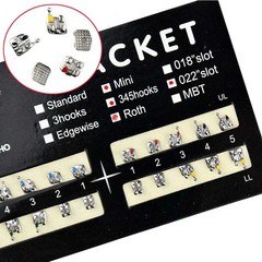 1pack Dental Orthodontic Brackets Braces Metal Monoblock （20Pcs/pack）
