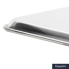 Aluminum Sheet Pan 1/2 Size 20 Gauge Commercial Grade Reinforced Rim