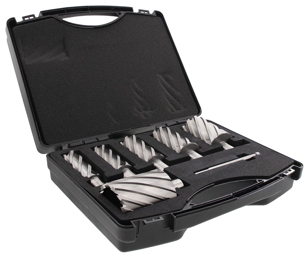 Steel Dragon Tools® 7PC HSS Annular Cutter Kit Depth 2″ Large Sizes 1″-2″ 1 Pin
